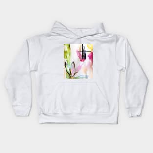 Abstract mixed media art design Kids Hoodie